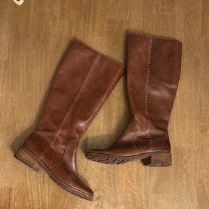 Sofft Brown Leather Tall Boots Size 8.5M